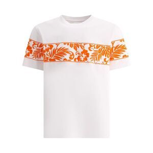 MAISON KITSUNE Men's Tropical Print Cotton T-Shirt Men WHITE T-Shirts